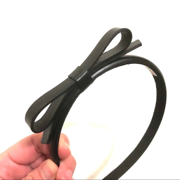 Auth. Red Valentino Garavani Leather Bow Headband - Picture 2 of 6